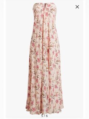 Parker Strapless Floral Maxi Dress in Pink
